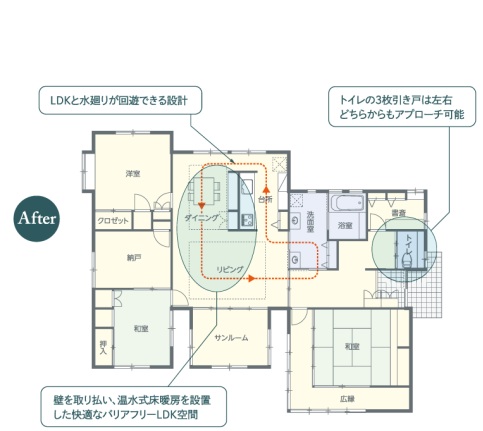 介護しやすい住まいへのリフォーム事例
